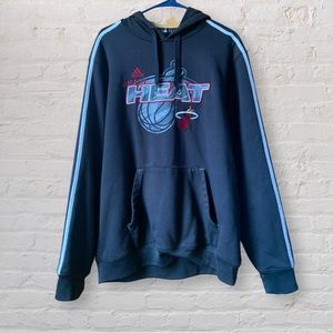 Miami Heat Basketball Medium adidas 3 Stripes Tricot Hoodie